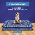 Load image into Gallery viewer, Washable Dog Pee Pads Waterproof & Reusable (2 Pack, 36x36) – Washable Puppy Pads, Absorbent Pee Mat, Non-Slip Potty Pads, Crate Mat, Pee Proof Dog Rug, Floor Protector, Incontinence & Whelping
